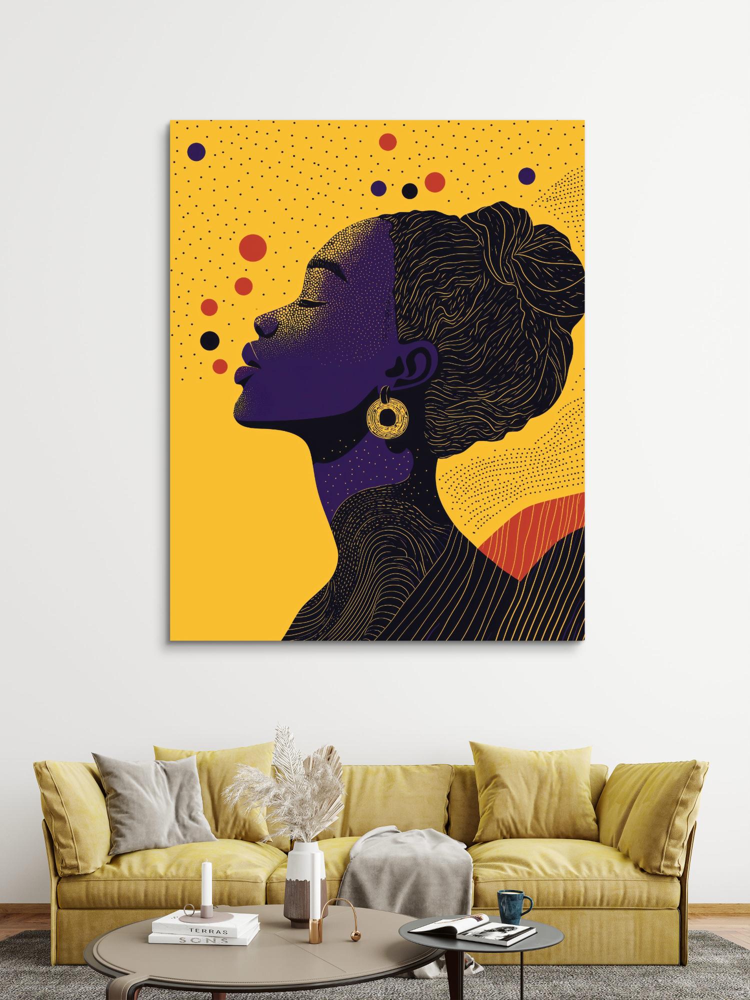 Afrocentric Wall Art
Abstract Silhouette Art
Bold Yellow Canvas Print
Black Woman Art Decor
Contemporary Afro Art
Empowerment Artwork
African American Art Print
Modern Feminine Wall Art
Vibrant Abstract Canvas
Cultural Identity Artwork
Afro Art
