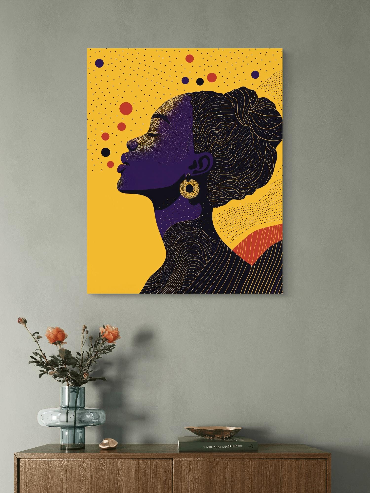 Afrocentric Wall Art
Abstract Silhouette Art
Bold Yellow Canvas Print
Black Woman Art Decor
Contemporary Afro Art
Empowerment Artwork
African American Art Print
Modern Feminine Wall Art
Vibrant Abstract Canvas
Cultural Identity Artwork
Afro Art