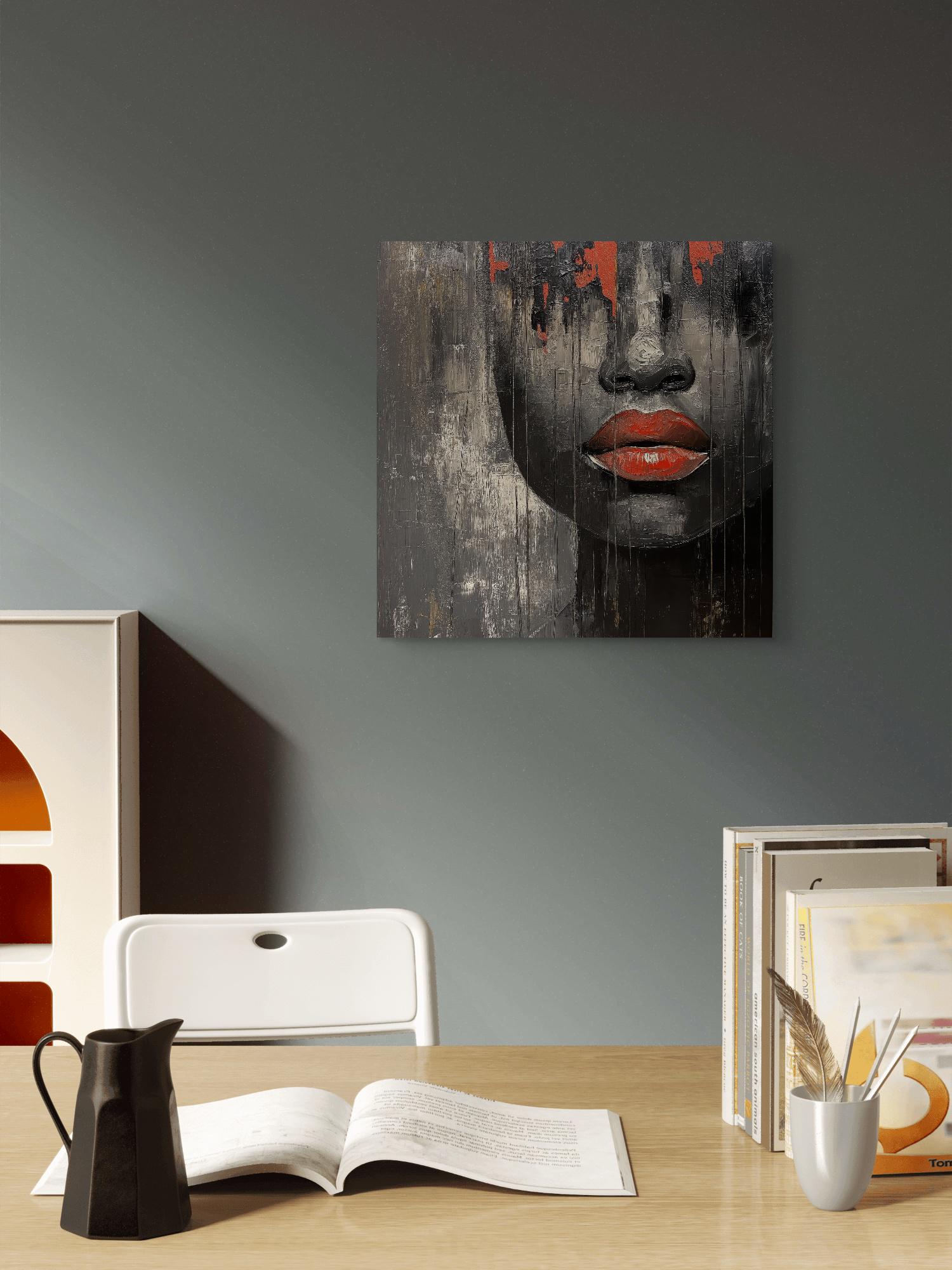 Abstract Metal Wall Portrait
Red and Black Abstract Art
Modern Statement Metal Artwork
Premium Abstract Mixed Media Art
Bold Red Accent Wall Decor
Contemporary Home Accent Art
Fine Art Metal Print Decor
Luxury Abstract Art on Metal
Artistic Metal Art